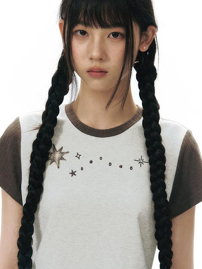 NAPSNAPS Snail Patch Contrast Embroidery Women&