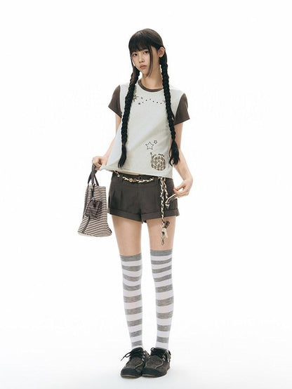 NAPSNAPS Snail Patch Contrast Embroidery Women&