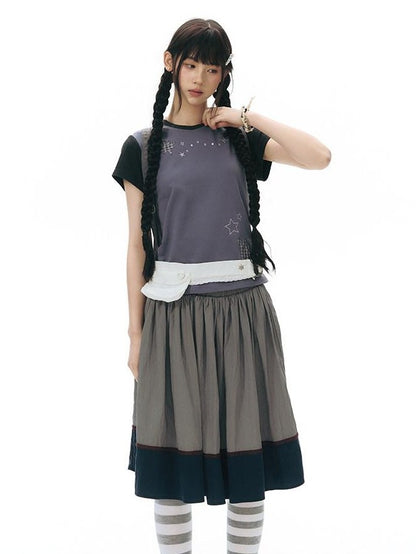 NAPSNAPS Snail Patch Contrast Embroidery Women&