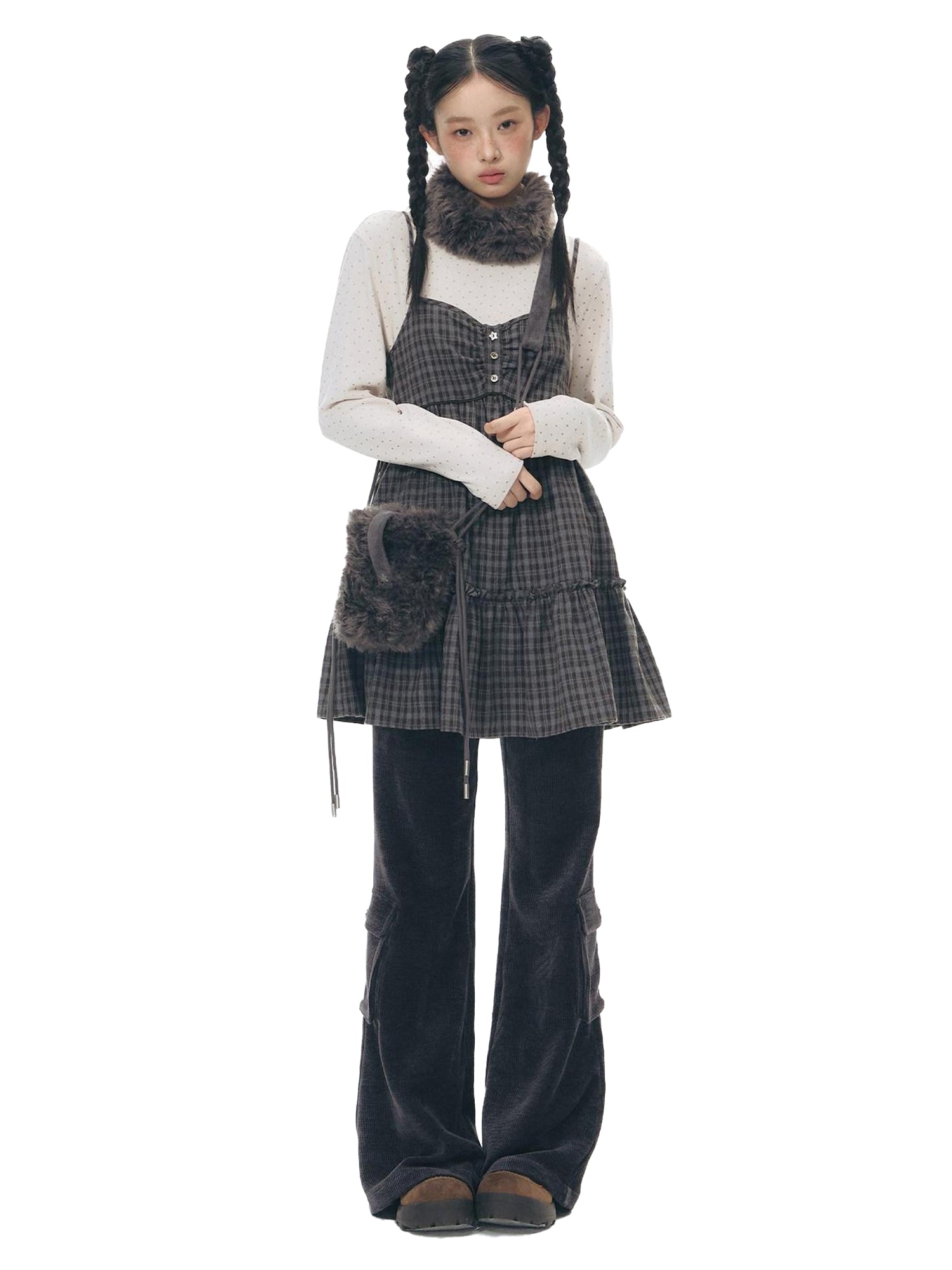 NAPSNAPS Solid Slim High Waist Pockets Metal Women&