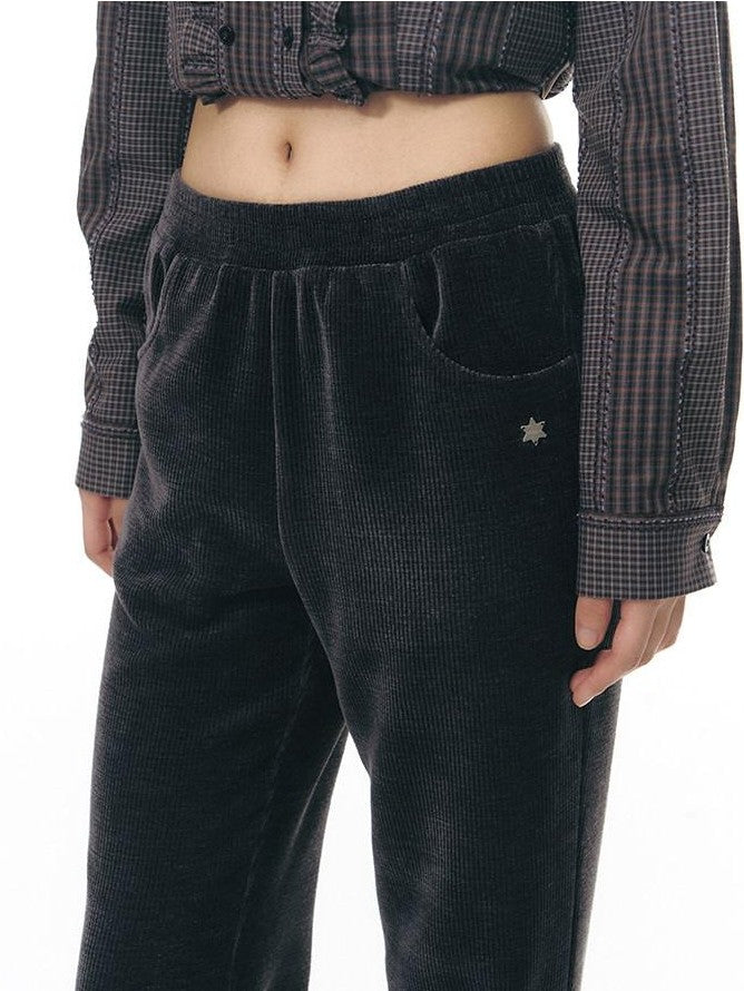 NAPSNAPS Solid Slim High Waist Pockets Metal Women&