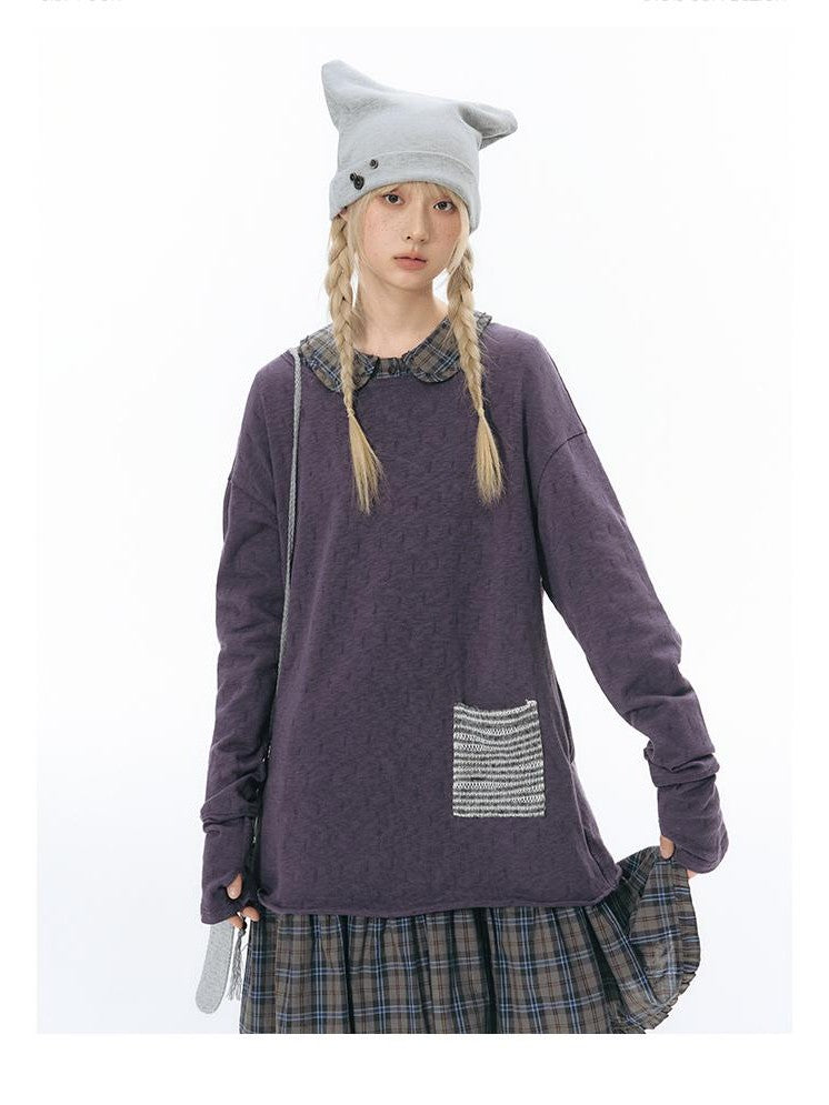 NAPSNAPS Split Cuff Drop Shoulder Knit Women&