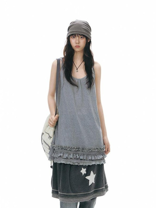 NAPSNAPS Star Applique Knitted Patchwork Women&