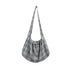NAPSNAPS Star Grey Plaid Reversible Button Dumpling Women&