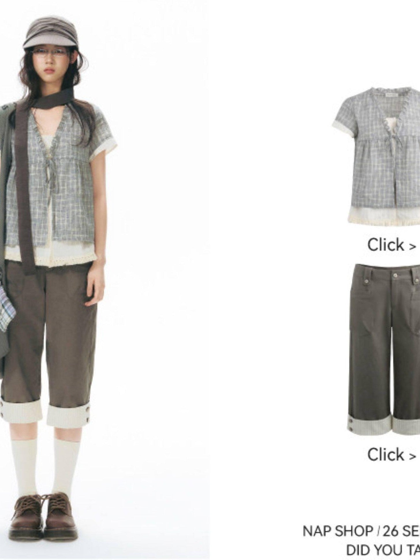 NAPSNAPS Star Grey Plaid Reversible Button Dumpling Women&
