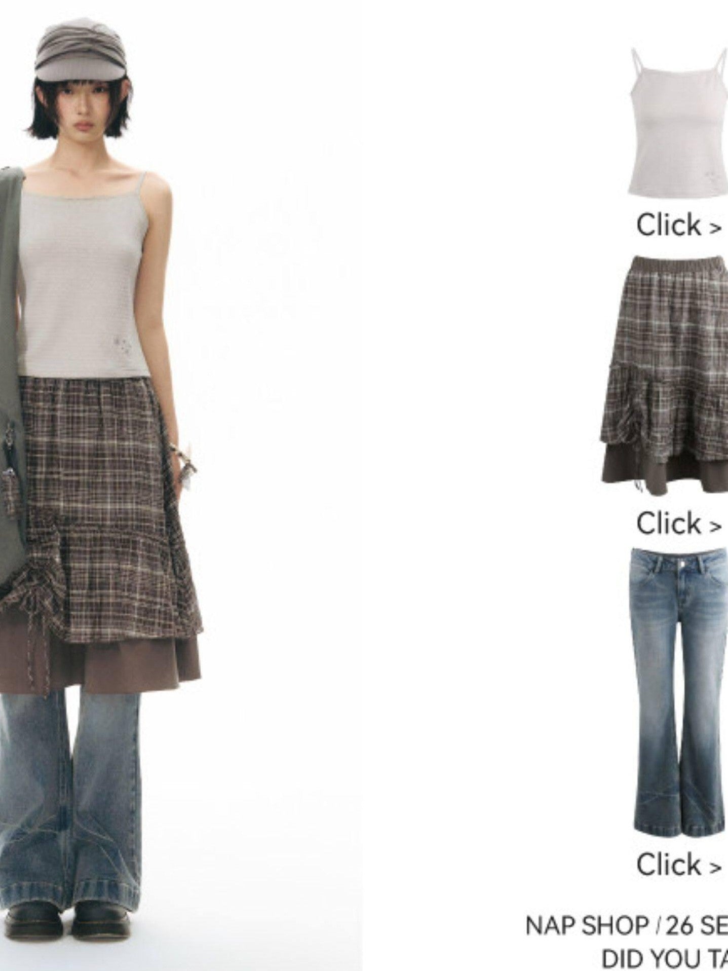 NAPSNAPS Star Grey Plaid Reversible Button Dumpling Women&
