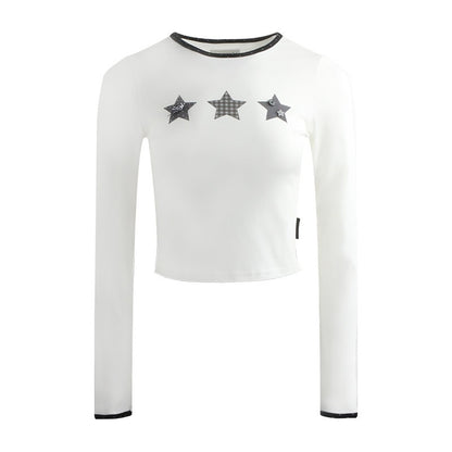 NAPSNAPS_Star_Print_Contrast_Collar_Crop_Women&