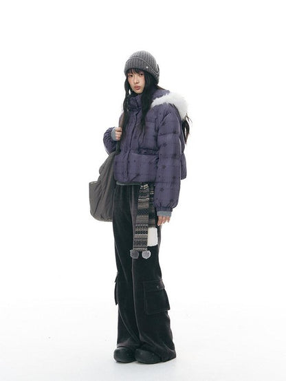 NAPSNAPS Star Print Detachable Hood Women&