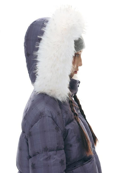 NAPSNAPS Star Print Detachable Hood Women&