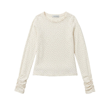 NAPSNAPS_Star_Print_Ruffle_Trim_Round_Neck_Cotton_Women&