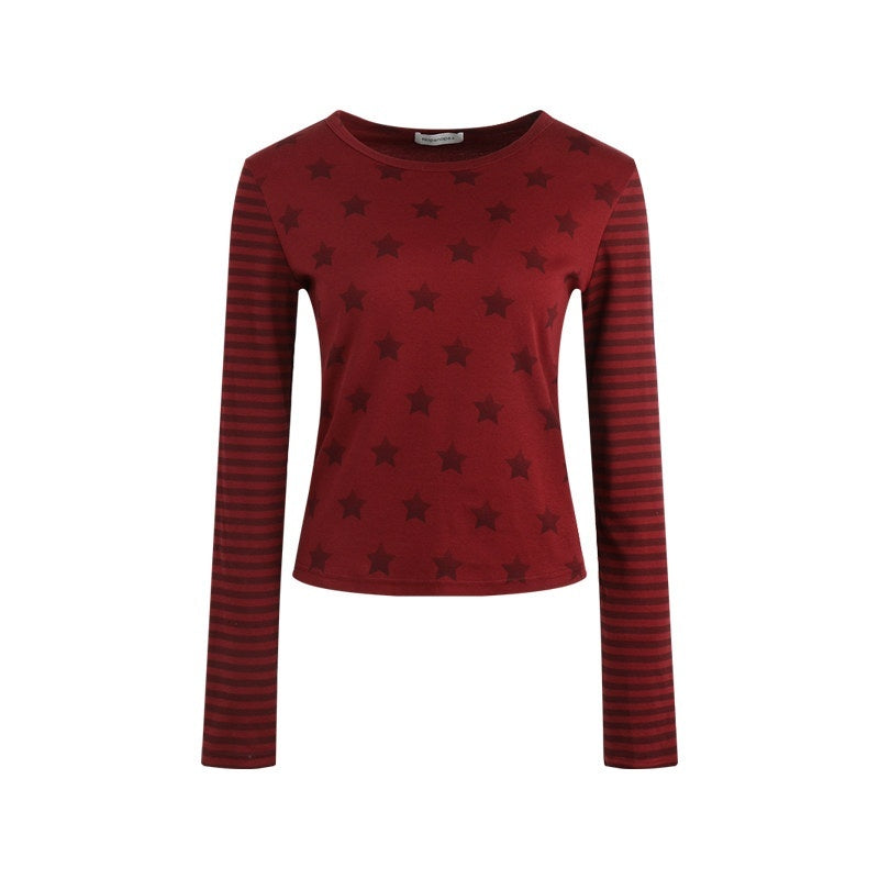 NAPSNAPS_Star_Stripe_Print_Patchwork_Slim_Fit_Women&