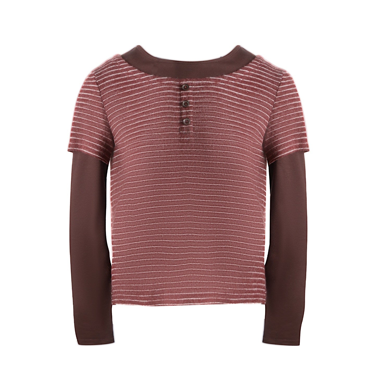 NAPSNAPS_Striped_Brushed_Faux_Two_Piece_Women&
