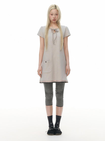 NAPSNAPS Striped Buttoned Pleated Slim Women&