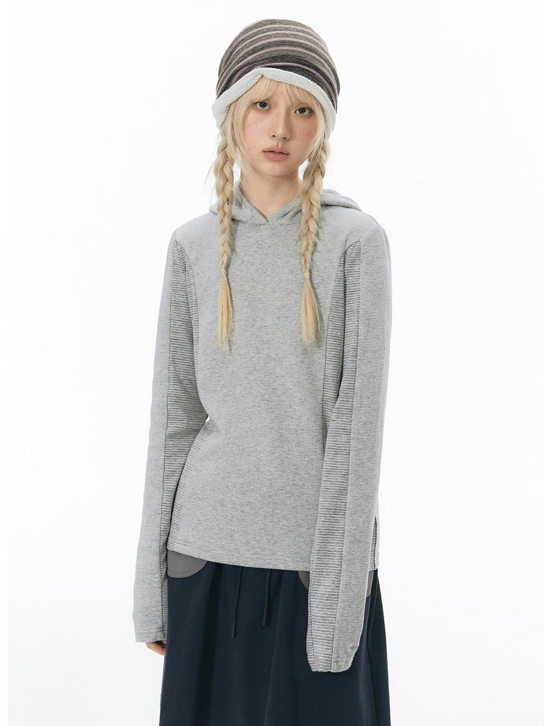 NAPSNAPS Striped Color Block Contrast Panel Women&