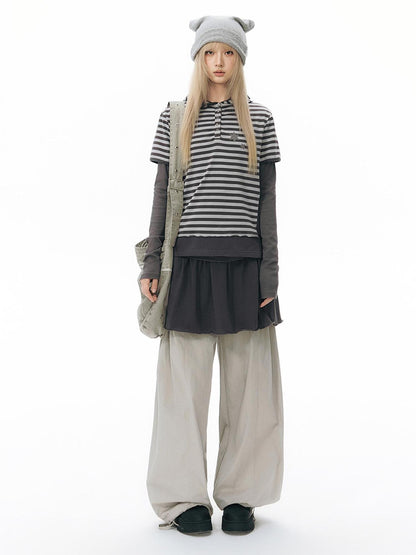 NAPSNAPS Striped Contrast Hooded Knit Women&