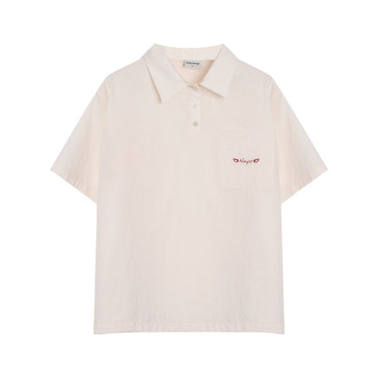 NAPSNAPS_Striped_Embroidered_Spliced_Polo_Collar_Women&