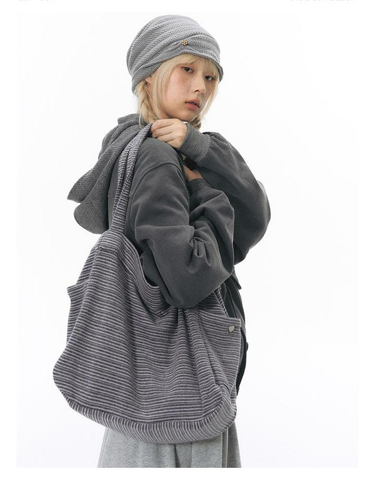 NAPSNAPS Striped Knit Single Shoulder Women&