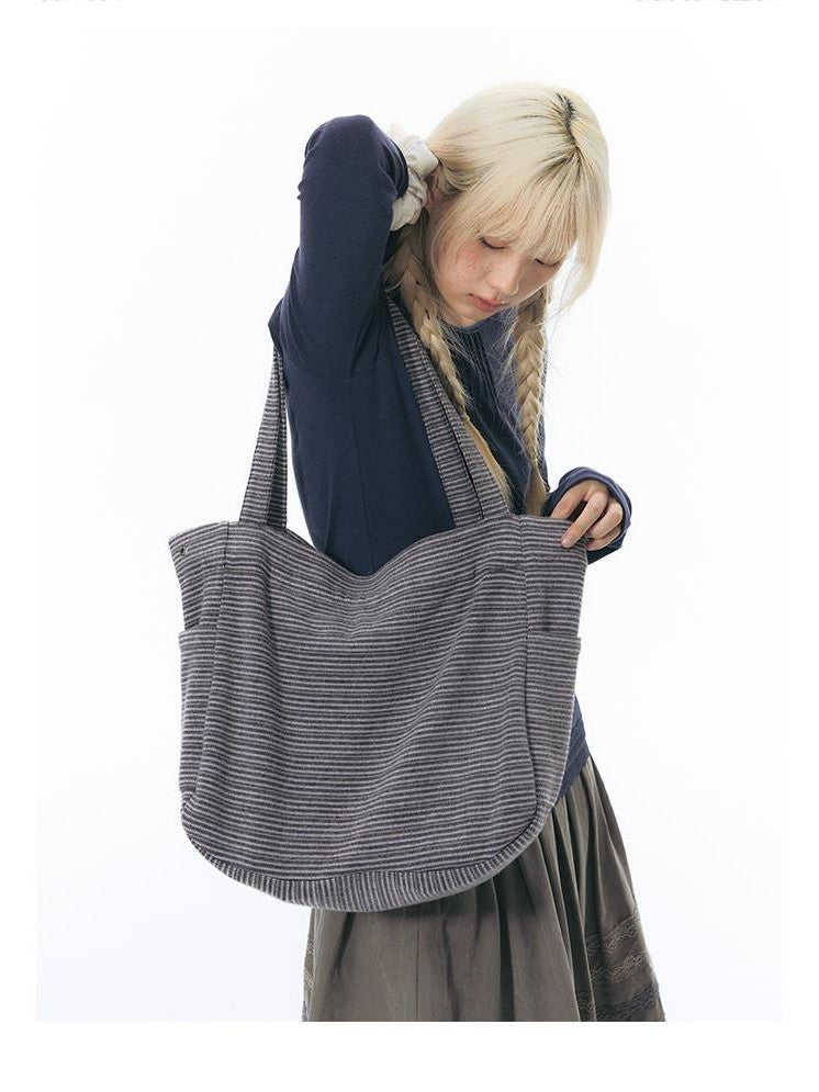 NAPSNAPS Striped Knit Single Shoulder Women&