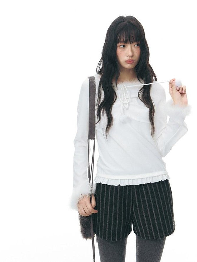 NAPSNAPS Striped Patchwork Knit Women&