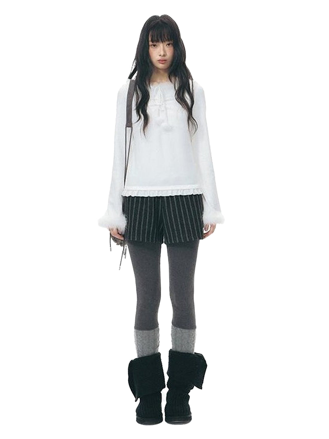 NAPSNAPS Striped Patchwork Knit Women&