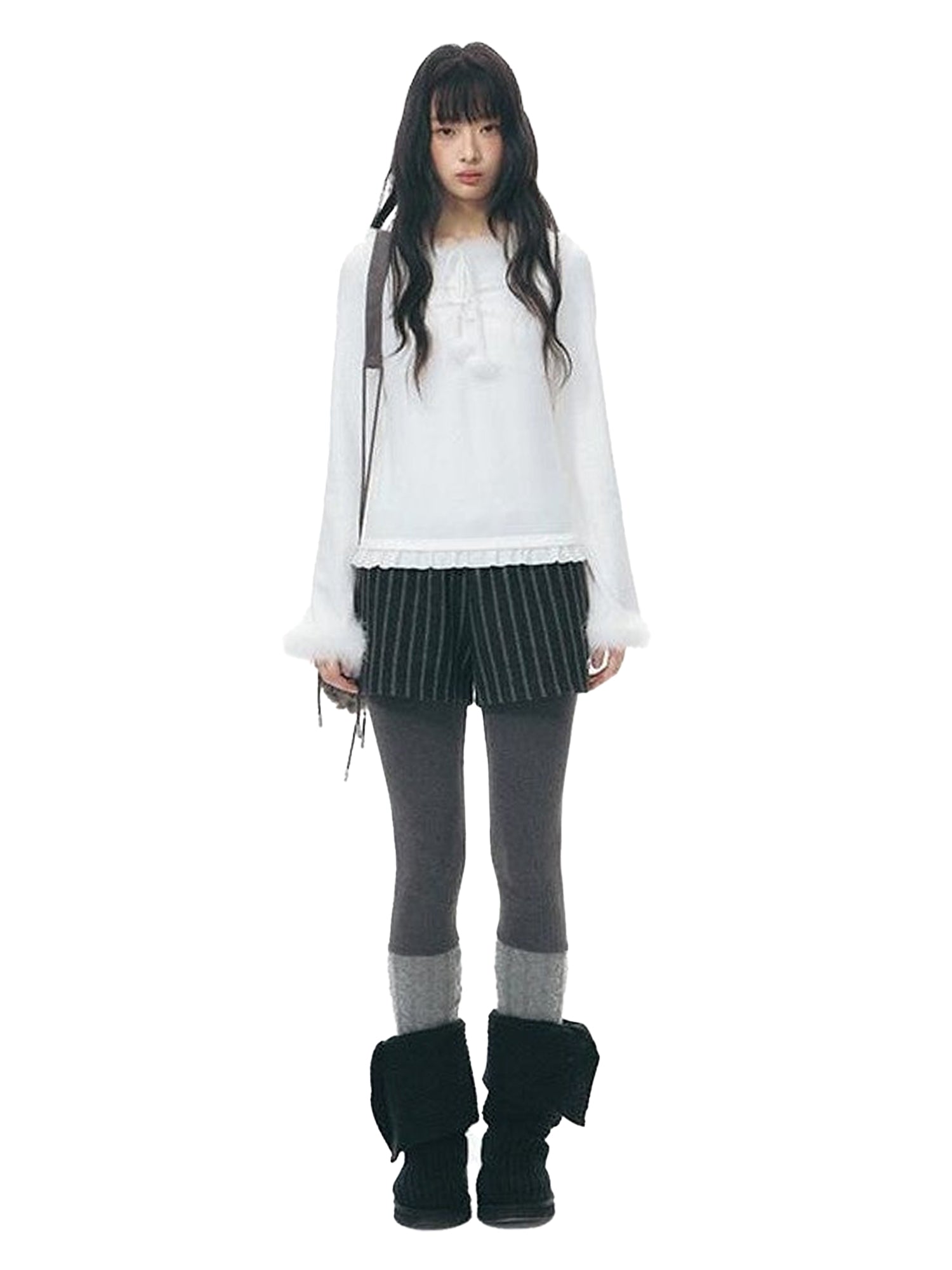 NAPSNAPS Striped Patchwork Knit Women&