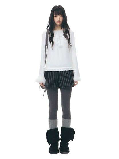 NAPSNAPS Striped Patchwork Knit Women&