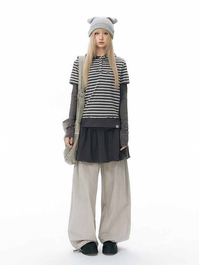 NAPSNAPS Striped Reversible Turned Hem A Line Women&