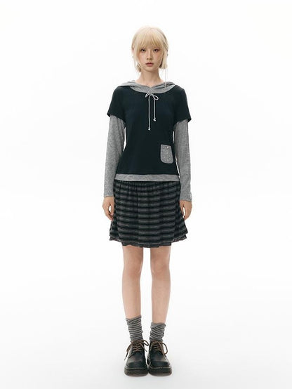 NAPSNAPS Striped Reversible Turned Hem A Line Women&