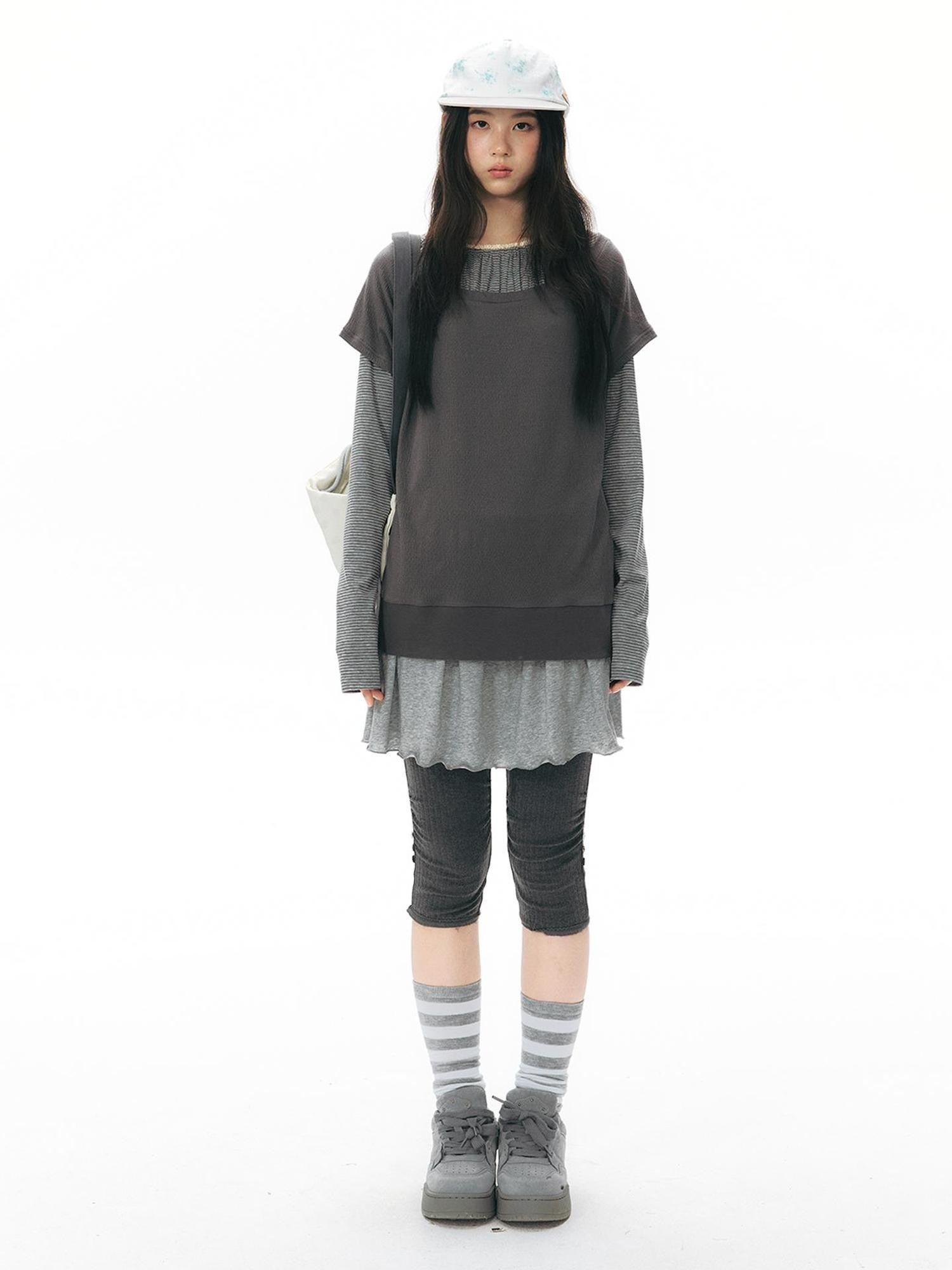 NAPSNAPS Striped Reversible Turned Hem A Line Women&