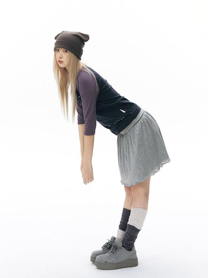 NAPSNAPS Striped Reversible Turned Hem A Line Women&