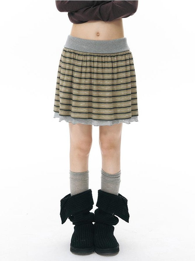 NAPSNAPS Striped Reversible Turned Hem A Line Women&