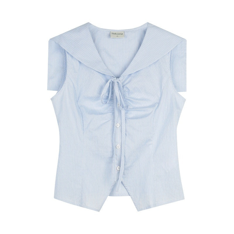 NAPSNAPS_Striped_Sailor_Collar_Shirred_Waist_Women&