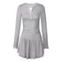 NAPSNAPS_Striped_V-neck_Faux_Two_Piece_Ruffle_Hem_Women&
