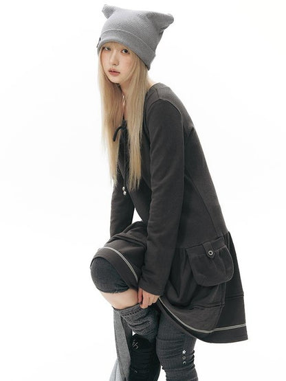 NAPSNAPS Textured Cat Ear High Top Slouchy Women&