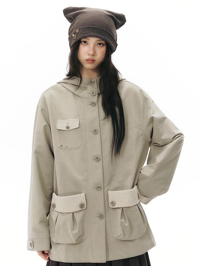 NAPSNAPS Textured Cat Ear High Top Slouchy Women&