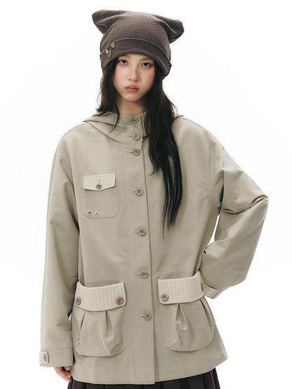 NAPSNAPS Textured Cat Ear High Top Slouchy Women&