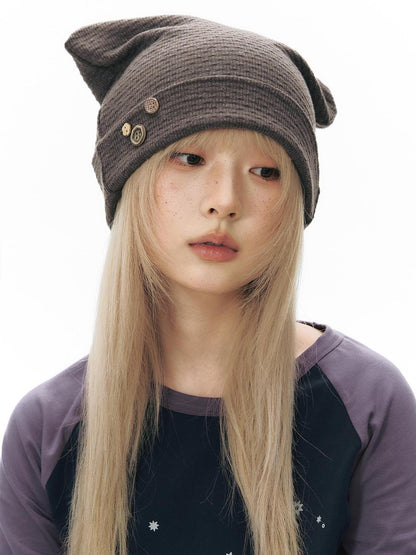 NAPSNAPS Textured Cat Ear High Top Slouchy Women&