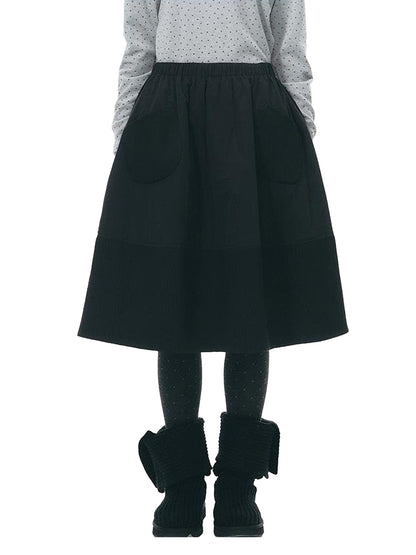 NAPSNAPS Textured Quilted A Line Flared Elastic Waist Women&