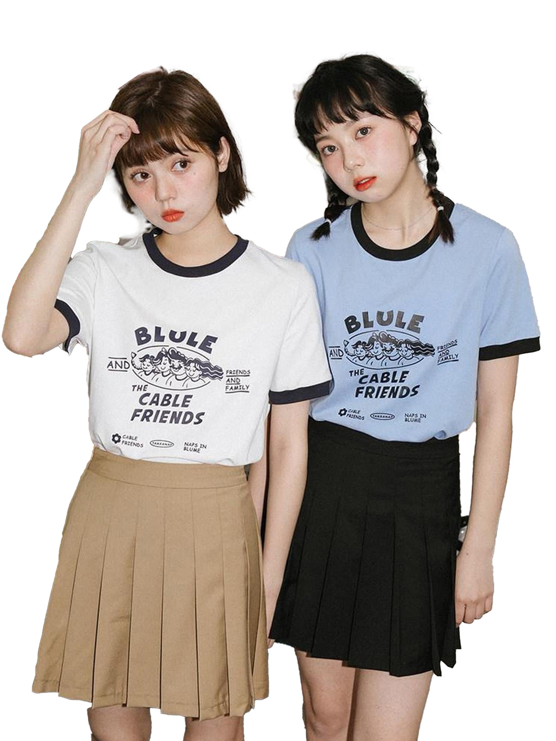 NAPSNAPS Vintage Cartoon Text Print Slim Crop Women&