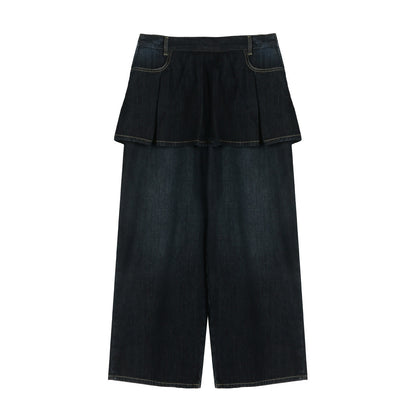 NAPSNAPS_Vintage_Deep_Blue_Pleated_Spliced_Washed_Women&
