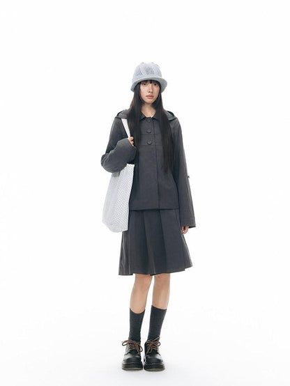 NAPSNAPS Vintage Detachable Hood Cape Doll Collar Women&