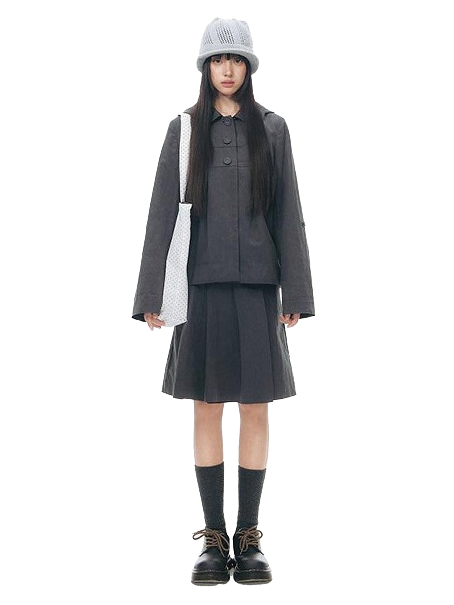 NAPSNAPS Vintage Detachable Hood Cape Doll Collar Women&