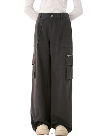 NAPSNAPS Vintage High Waist Elastic Back Pocket Straight Leg Women&