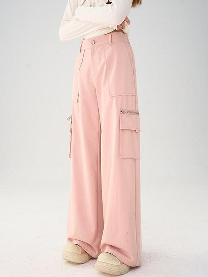 NAPSNAPS Vintage High Waist Elastic Back Pocket Straight Leg Women&