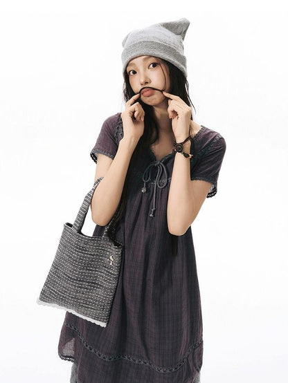 NAPSNAPS Vintage Patchwork Woven Women&