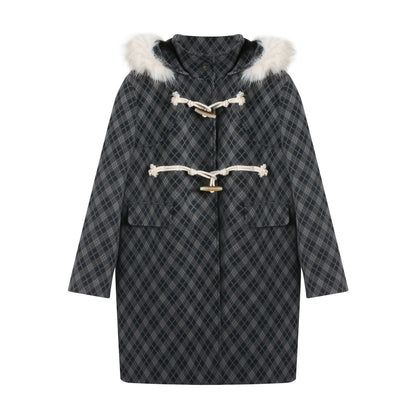NAPSNAPS_Vintage_Plaid_Detachable_Fur_Hood_Toggle_Women&