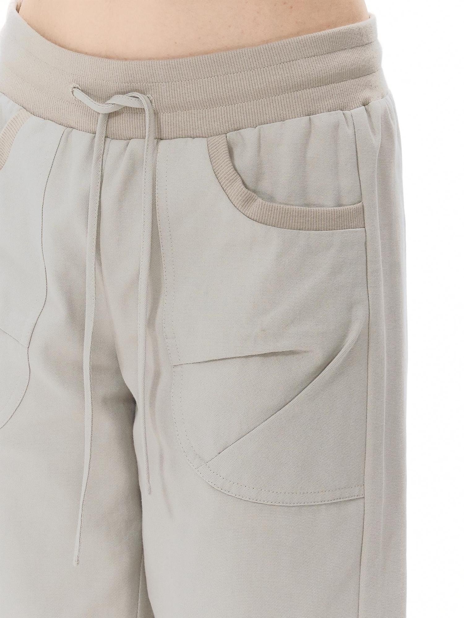 NAPSNAPS Vintage Ribbed Waist Large Pocket Pleated Rolled Hem Women&