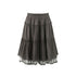 NAPSNAPS Vintage Textured Pleated Patchwork A Line Women&
