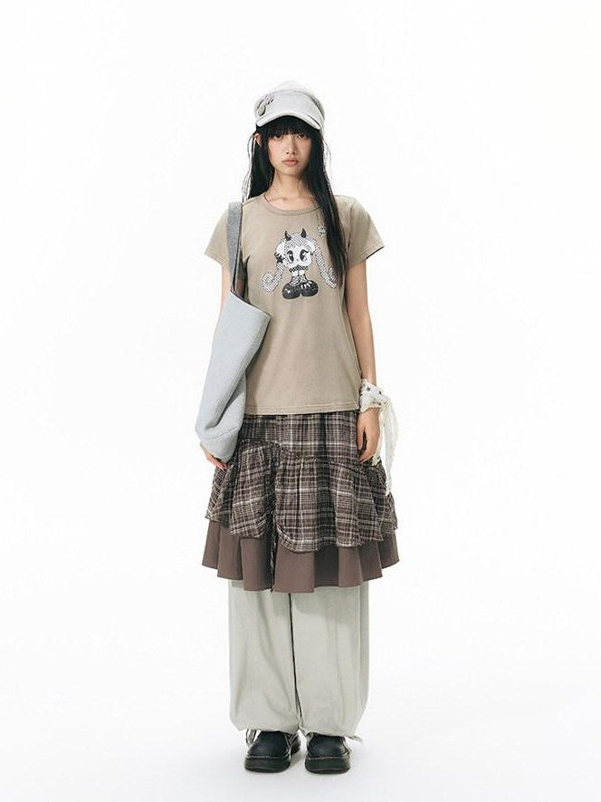 NAPSNAPS Vintage Washed Distressed Printed Women&