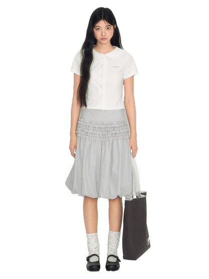 NAPSNAPS Waffle Doll Collar Embroidered Women&